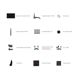 Графичен дисплей таблет HUION Kamvas 22, 21.5", 1920 x 1080, Черен