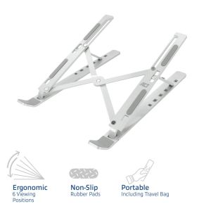 Сгъваема алуминиева стойка за лаптоп ACT AC8120, 6 позиции