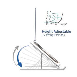 Сгъваема алуминиева стойка за лаптоп ACT AC8120, 6 позиции