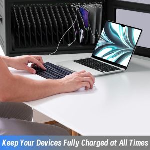 Universal charging cabinet for up to 16 tablets Estillo IP-2316 for wall mounting or freestanding, 16 x USB-C ports