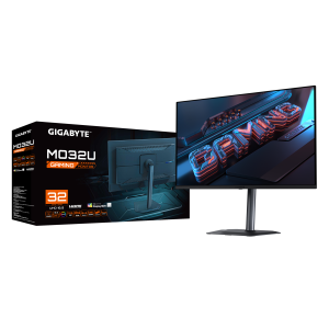 Гейминг монитор GIGABYTE MO32U - 31.5" QD-OLED 4K UHD, 165Hz, 0.03ms