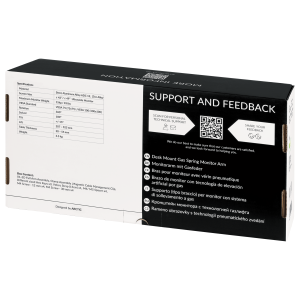 Стойка за монитор за бюро ARCTIC X1-3D, Регулируема, 13"-43", 10 кг, Черна