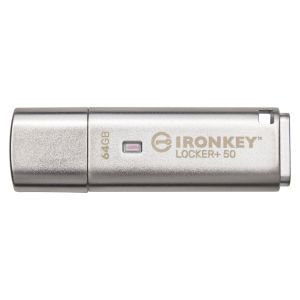 USB памет KINGSTON IronKey Locker+ 50 - 64GB XTS-AES 256-bit