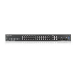 Суич ZyXEL GS-2220-28, 24 портов Layer2+, 24x Gigabit + 4x Gigabit combo (RJ45/SFP), управляем