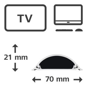Канал PVC за скриване на кабел-100х7х2,1 см, 220894