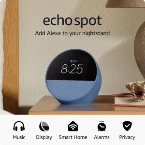 Смарт часовник Amazon Echo Spot 2024 , гласов асистент, Blue