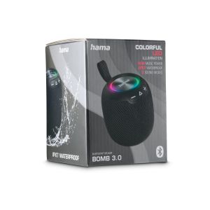HAMA Блутут колонка "Bomb 3.0" Bluetooth®, Waterproof IPX7, LED, 16 W, черна