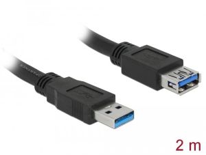 Delock Кабел удължителен екраниран USB 3.0 Type-A мъжко > USB 3.0 Type-A женско 2.0 m black
