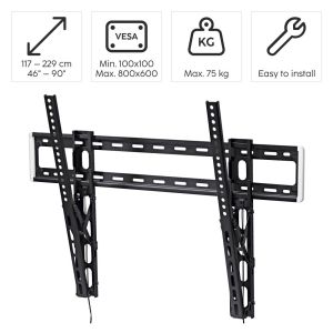 Hama TV Wall Bracket, Tilt, 254 cm (100") up to 75 kg, 220818