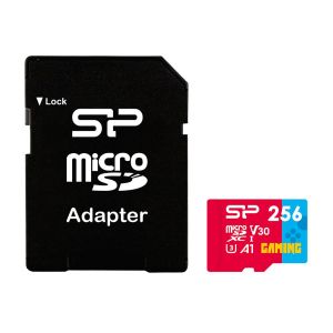 Карта памет Silicon Power Superior Gaming 256GB,microSDHC/SDXC, Class 10, A1, V30, UHS-I U3, SD Adapter