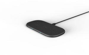 Wireless Dual Charging Pad RAPOO XC260, Qi, 7.5W/10W, Black
