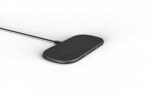 Wireless Dual Charging Pad RAPOO XC260, Qi, 7.5W/10W, Black