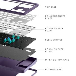 Gaming Mechanical Keyboard Dark Project ALU87A Violet RGB - TKL