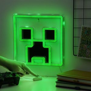 Лампа Paladone: Minecraft - Creeper Wall Mountable LED Neon Light, PP14020MCFVN
