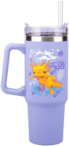 Чаша Paladone: Minecraft - Purple 900ml Multiway Travel Cup Straw,  PP14948MCF