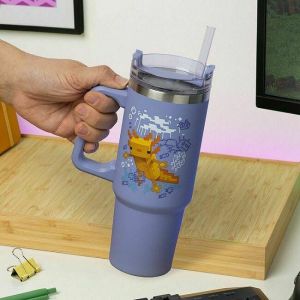 Чаша Paladone: Minecraft - Purple 900ml Multiway Travel Cup Straw,  PP14948MCF