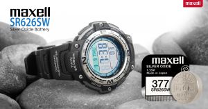 Бутонна батерия сребърна MAXELL SR626 SW /AG4/377/ 1.55V
