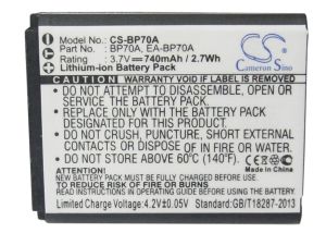 Батерия за фотоапарат Samsung BP70A, Li-Ion 3.7V, 740mAh, Cameron Sino