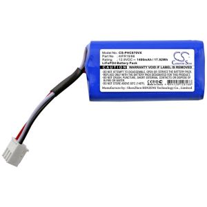 Camera Battery for Vacuum cleaner  Philips FC8603, FC8700, SmartPro Compact  LiFePO4 12,8V 1400mAh CAMERON SINO