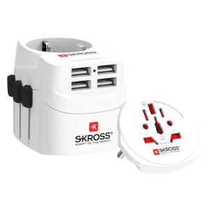 Адаптер SKROSS PRO Light 4 x USB-A, 1.302471, World, Бял