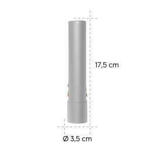 HAMA LED Фенер FL350-C, презареждащ се, алуминиев, 4 режима + SOS