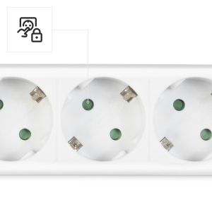Hama Power Strip, 6-Way, Overvoltage Protection, Switch, 1.4 m, white, 223152