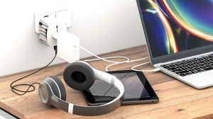 Адаптер SKROSS PRO MUV 2 x USB-A, 1.302960, World, Бял