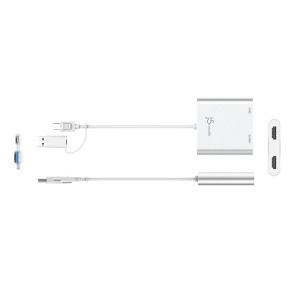 Адаптер j5create JCA365, За 2 монитора, USB-C - 2 x HDMI