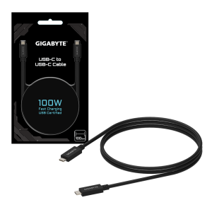 Кабел GIGABYTE USB Type-C мъжко към USB Type-C мъжко  3.2Gen, 1 м 10Gbp/s