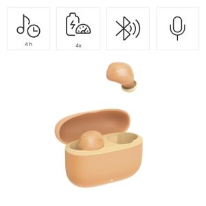 Hama “Freedom Buddy II” Bluetooth® Headphones, TWS, Earbuds, Voice Control, Orange
