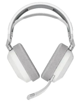 Геймърски слушалки с микрофон Corsair HS80 MAX White безжични и блутут PC/PS5/PS4