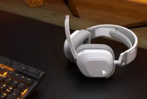 Геймърски слушалки с микрофон Corsair HS80 MAX White безжични и блутут PC/PS5/PS4