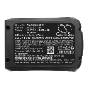 Батерия  акумулаторен трион  BOSCH AdvancedCut 18 1600A005B0 LiIon 18V 2000mAh Cameron Sino
