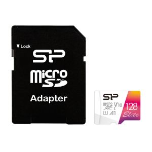 Карта памет Silicon Power Elite Colorful 128GB, microSDXC, Class 10, SD Adapter