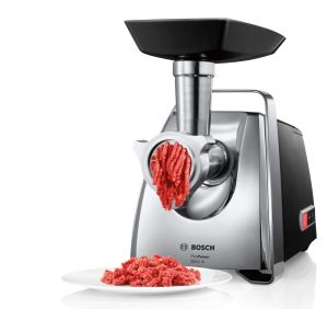 Месомелачка Bosch MFW67450, Meat mincer, ProPower 2000W, 3,5 kg/min, nr. 8, 3 sieves, kebbe attachment, juice extractor, reverse function, fruit press