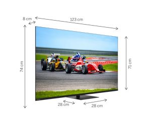 Телевизор Thomson Smart QLED Pro TV 55"; Google TV; 3840 x 2160 (4K UHD), DLED, 144 Hz, DVB-T/T2/C/S/S2, HDR10, Wi-Fi, Bluetooth, LAN, HDMI 4 (2.1), USB 2 (2.0) + 1 (3.0), Central Swivel Stand, Black