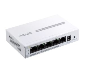 Комутатор Asus Business 5Port Smart Managed Switch PoE+,ExpertWiFi EBP15, 4 ports PoE+, 60W, VLAN, QoS, Port Mirroring, wall mounting,White