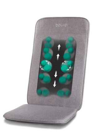 Масажор Beurer MG 202 Shiatsu seat cover, Extra-light & slim back cover; 4-head massage system; Modern design and high-quality material; LED light; One-button operation