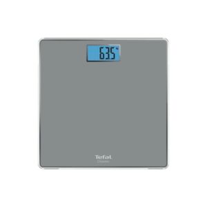 Везна Tefal PP1500V0, Classic Grey, glass platform (31x31cm), 160Kg / 100g, on/off, slim (21mm), display (75x30), back light display, 2 x AAA battery included