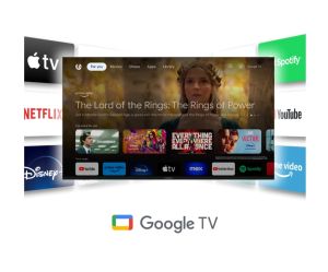 Телевизор Thomson Smart QLED Plus TV 65"; Google TV; 3840 x 2160 (4K UHD), QLED, 4000:1, 60 Hz, DVB-T/T2/C/S/S2, HDR10, Wi-Fi, Bluetooth, LAN, HDMI 2 (2.0) + 2 (2.1), USB 2 (2.0) + 1 (3.0),Built-in Front Speakers, Central Swivel Stand, Black