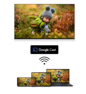 Телевизор Thomson Smart UHD TV 55"; Google TV; 3840 x 2160 (4K UHD), 4000:1, DLED, 60 Hz, DVB-T/T2/C/S/S2, HDR10, Wi-Fi, Bluetooth, LAN, HDMI 2 (2.0) + 2 (2.1), USB 2 (2.0) + 1 (3.0),Central Swivel Stand, Black