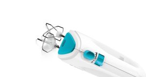 Миксер Bosch MFQ2210D, Hand mixer, CleverMixx, 375 W, 4 speed settings, additional pulse/turbo setting, white/blue