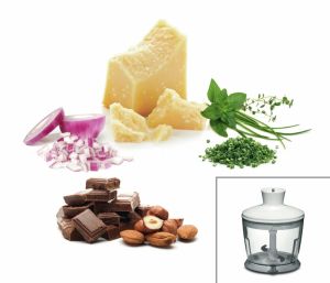 Пасатор Bosch MSM14200, Blender, CleverMixx, 400 W, Included transparent jug & chopper, White, deep red